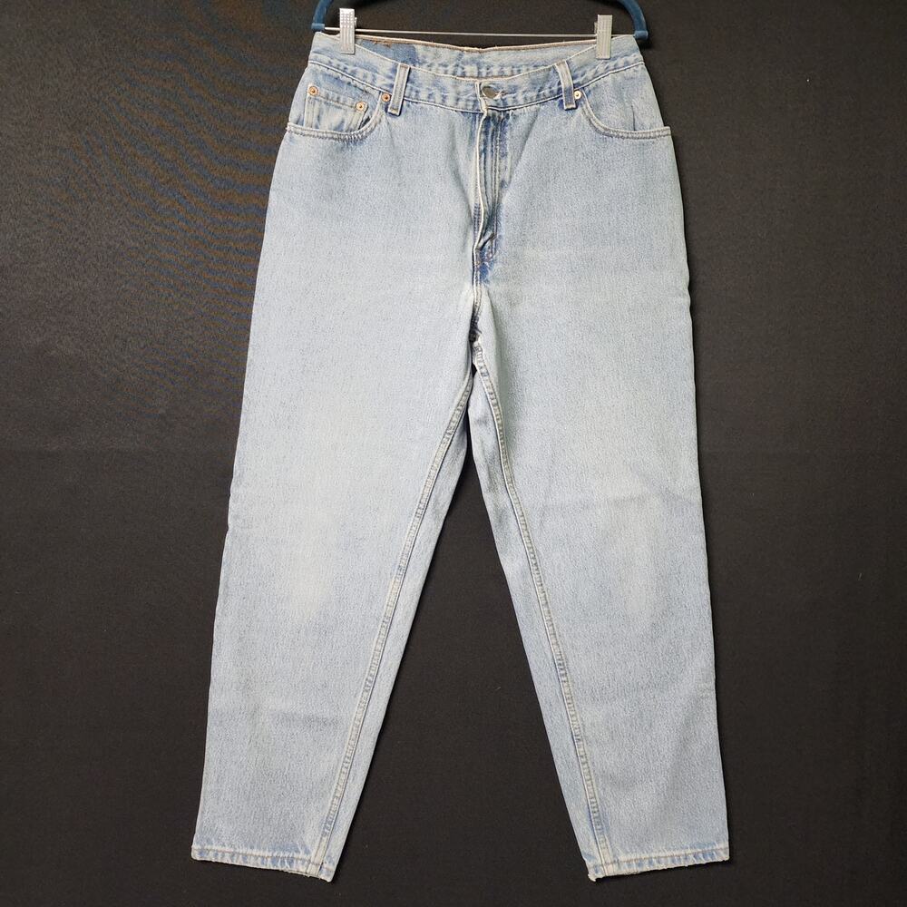 Vintage 1999 Levis 550 Relaxed Fit Tapered Leg Size 16 Regular Light Wash